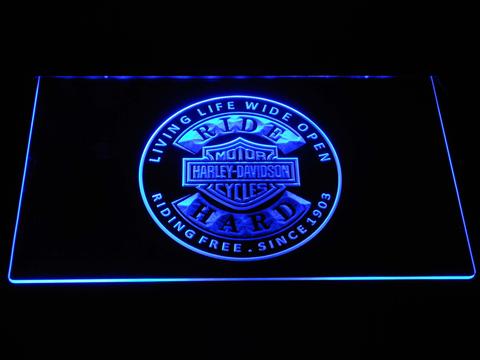 Harley Davidson Ride Hard LED Neon Sign